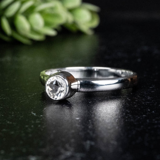 Phenakite Ring 4.5mm 0.36 ct Size 8 - InnerVision Crystals