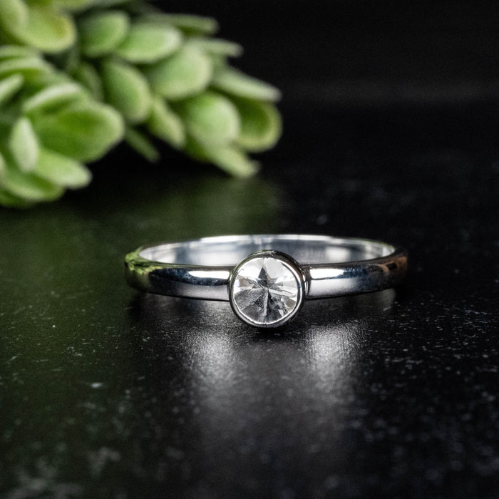 Phenakite Ring 4.5mm 0.36 ct Size 9 - InnerVision Crystals