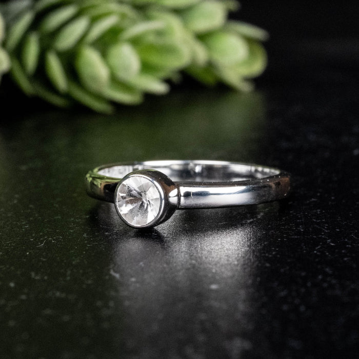 Phenakite Ring 4.5mm 0.37 ct Size 7 - InnerVision Crystals