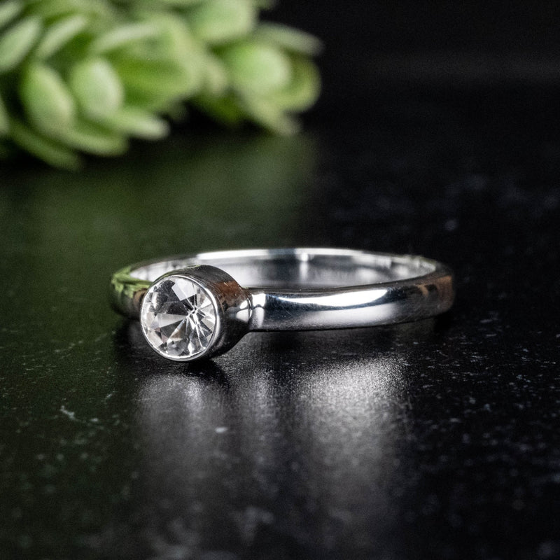 Phenakite Ring 4.5mm 0.37 ct Size 8 - InnerVision Crystals