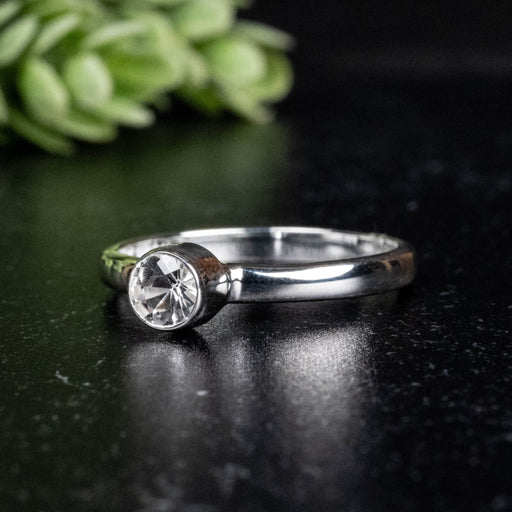 Phenakite Ring 4.5mm 0.37 ct Size 8 - InnerVision Crystals