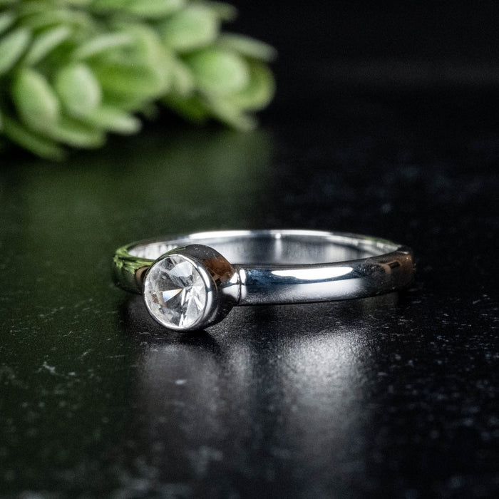 Phenakite Ring 4.5mm 0.37 ct Size 8 - InnerVision Crystals