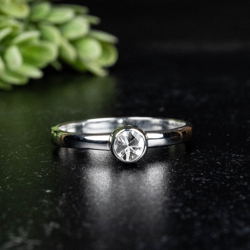 Phenakite Ring 4.5mm 0.37 ct Size 9 - InnerVision Crystals