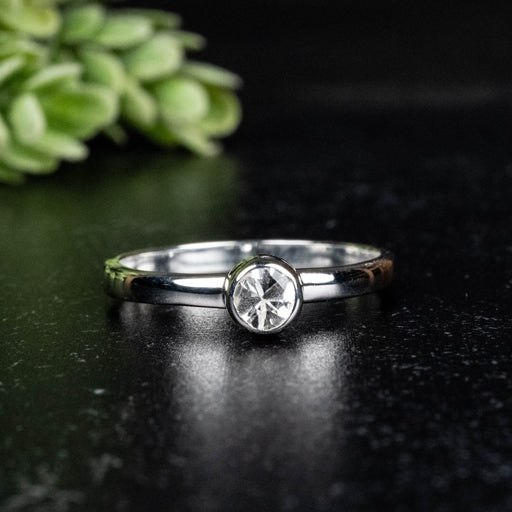Phenakite Ring 4.5mm 0.37 ct Size 9 - InnerVision Crystals