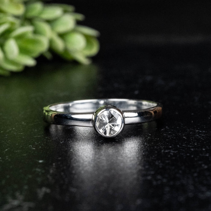 Phenakite Ring 4.5mm 0.37 ct Size 9 - InnerVision Crystals