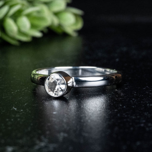Phenakite Ring 4.5mm 0.38 ct Size 8 - InnerVision Crystals
