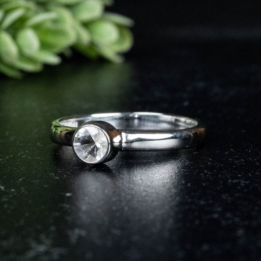 Phenakite Ring 4.5mm 0.38 ct Size 8 - InnerVision Crystals