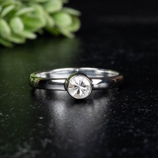 Phenakite Ring 4.5mm 0.38 ct Size 8 - InnerVision Crystals
