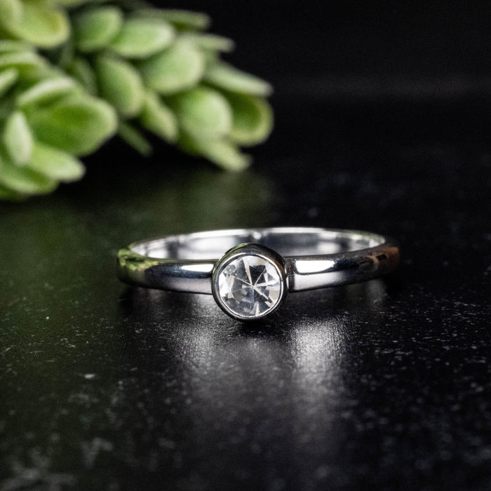 Phenakite Ring 4.5mm 0.38 ct Size 9 - InnerVision Crystals