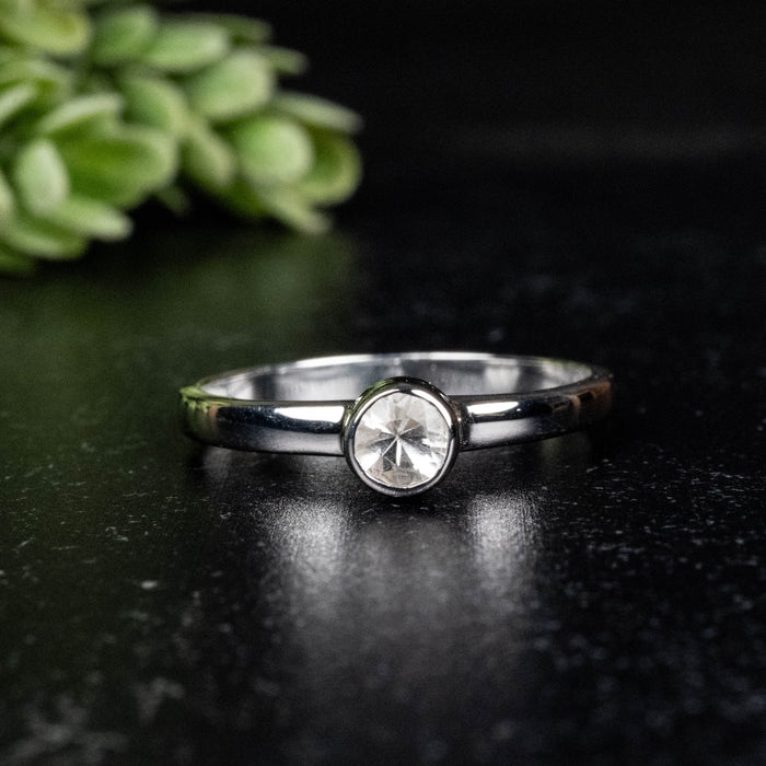 Phenakite Ring 4.5mm 0.38 ct Size 9 - InnerVision Crystals