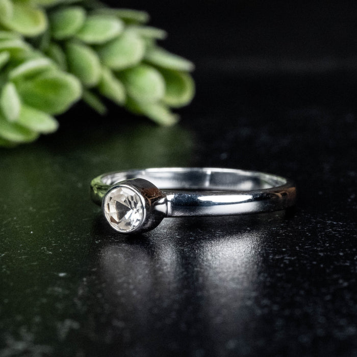 Phenakite Ring 4.5mm 0.38 ct Size 9 - InnerVision Crystals