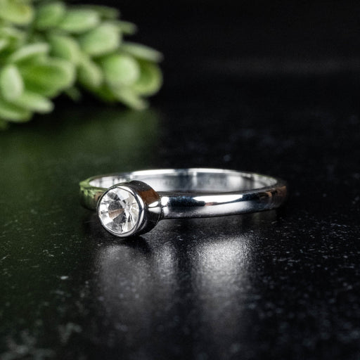 Phenakite Ring 4.5mm 0.38 ct Size 9 - InnerVision Crystals