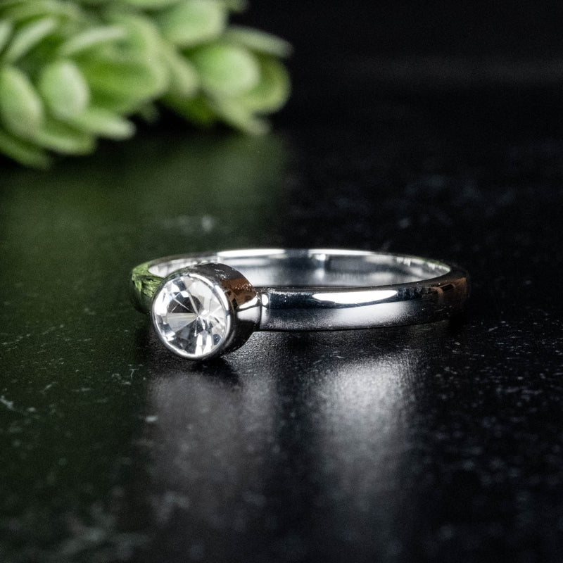 Phenakite Ring 4.5mm 0.39 ct Size 8 - InnerVision Crystals
