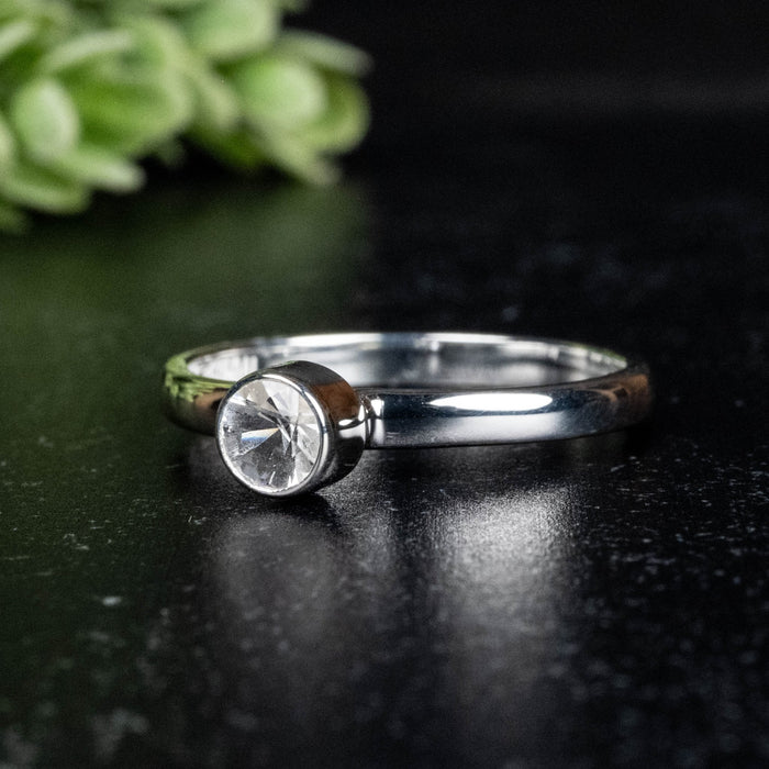 Phenakite Ring 4.5mm 0.39 ct Size 9 - InnerVision Crystals