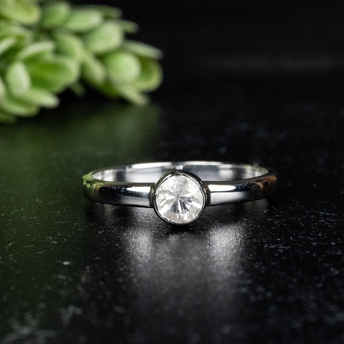 Phenakite Ring 4.5mm 0.39 ct Size 9 - InnerVision Crystals