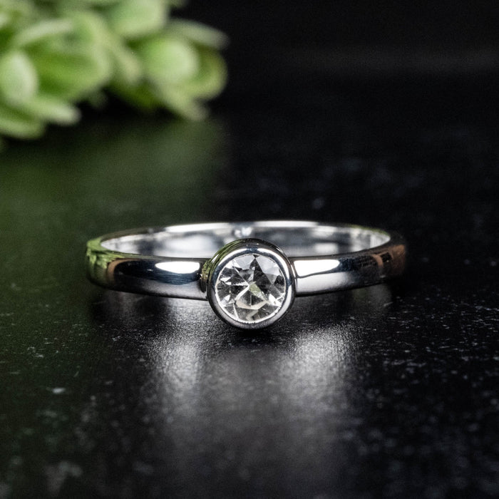 Phenakite Ring 4.5mm 0.40 ct Size 9 - InnerVision Crystals
