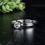 Phenakite Ring 4mm 0.37 ct Size 8 - InnerVision Crystals