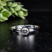 Phenakite Ring 4mm 0.37 ct Size 9 - InnerVision Crystals