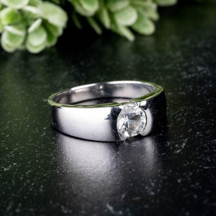 Phenakite Ring 5.40mm 0.45 ct Size 9 - InnerVision Crystals