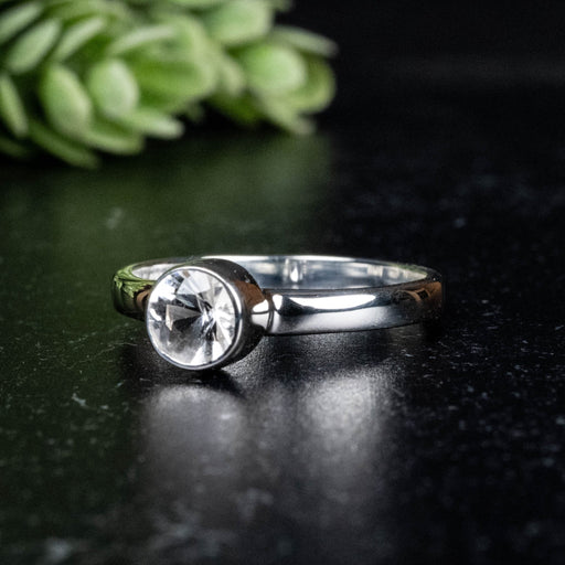Phenakite Ring 5.5mm 0.52 ct Size 7 - InnerVision Crystals