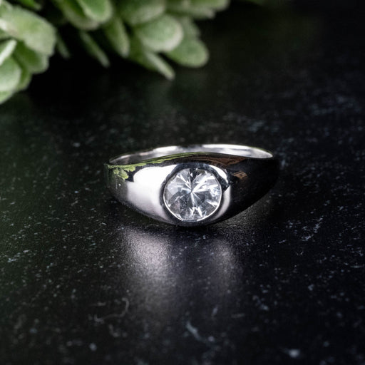 Phenakite Ring 5.5mm 0.55 ct Size 5 - InnerVision Crystals