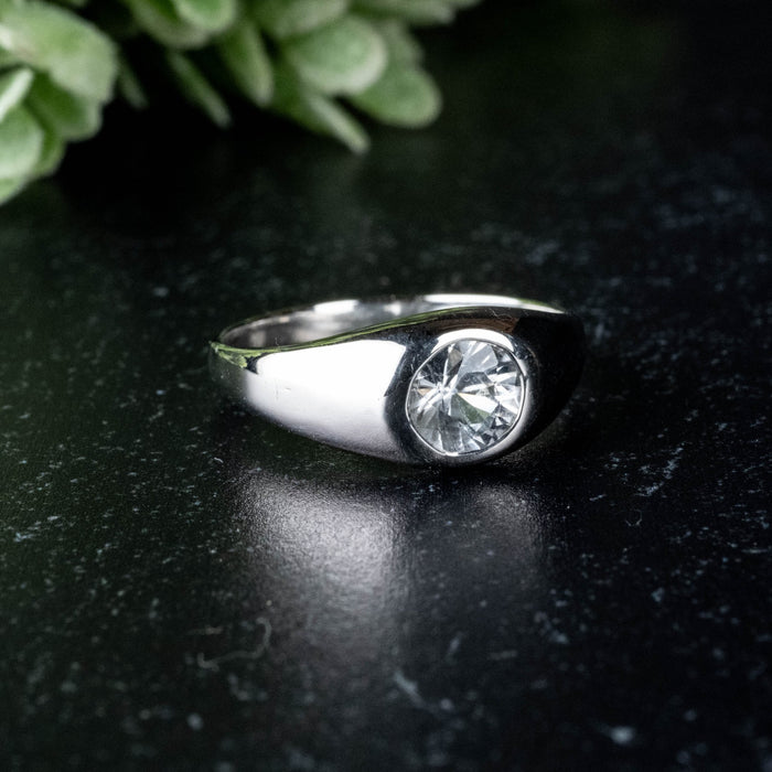 Phenakite Ring 5.5mm 0.55 ct Size 5 - InnerVision Crystals