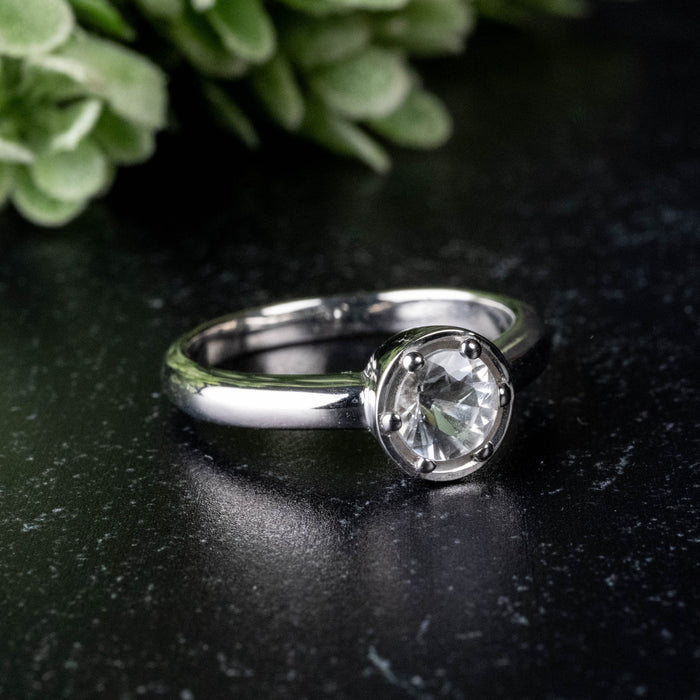 Phenakite Ring 5.5mm 0.55 ct Size 7 - InnerVision Crystals