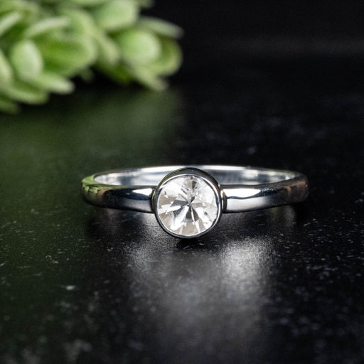 Phenakite Ring 5.5mm 0.59 ct Size 8 - InnerVision Crystals