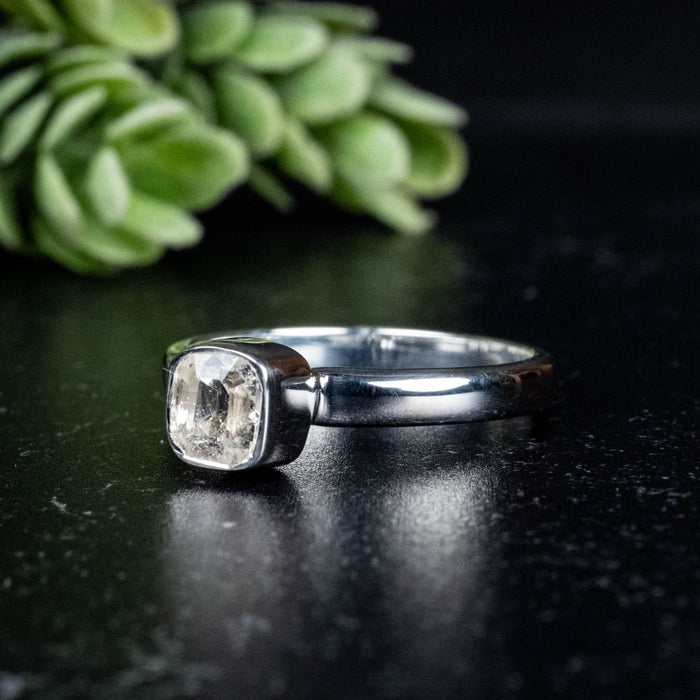 Phenakite Ring 5.5mm 0.79 ct Size 7 - InnerVision Crystals