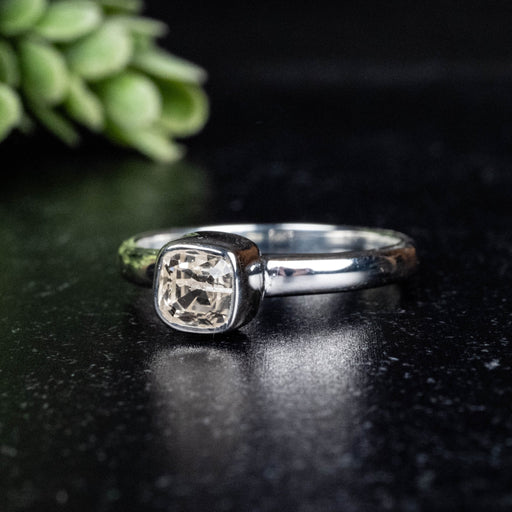 Phenakite Ring 5.5mm 0.96 ct Size 8 - InnerVision Crystals