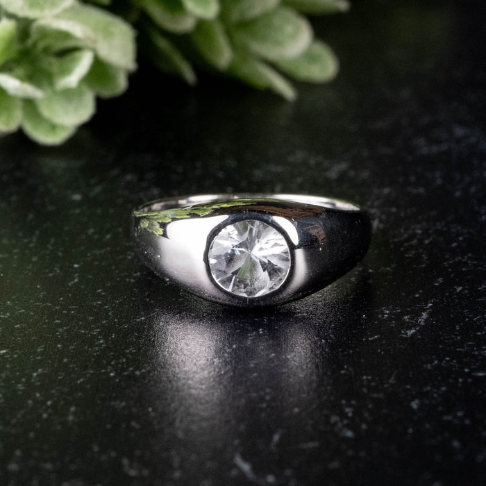 Phenakite Ring 5.6mm 0.60 ct Size 4.5 - InnerVision Crystals