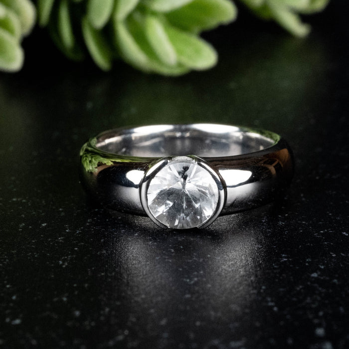 Phenakite Ring 5.90mm 0.65 ct Size 5 - InnerVision Crystals