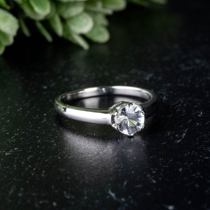 Phenakite Ring 5mm 0.35 ct Size 6 - InnerVision Crystals