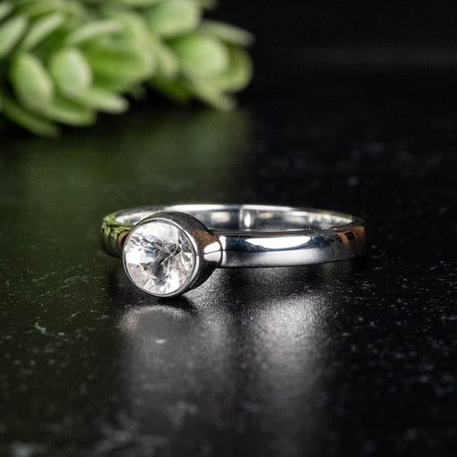 Phenakite Ring 5mm 0.40 ct Size 7 - InnerVision Crystals