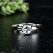 Phenakite Ring 5mm 0.44 ct Size 7 - InnerVision Crystals