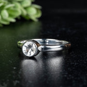 Phenakite Ring 5mm 0.55 ct Size 8 - InnerVision Crystals