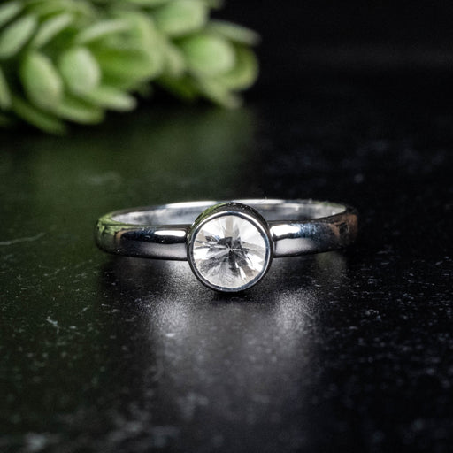 Phenakite Ring 5mm 0.59 ct Size 7 - InnerVision Crystals