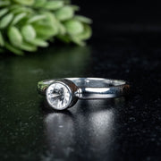 Phenakite Ring 5mm 0.59 ct Size 7 - InnerVision Crystals
