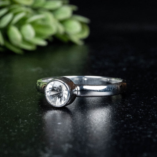 Phenakite Ring 5mm 0.59 ct Size 7 - InnerVision Crystals