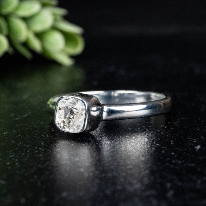 Phenakite Ring 5mm 0.80 ct Size 9 - InnerVision Crystals