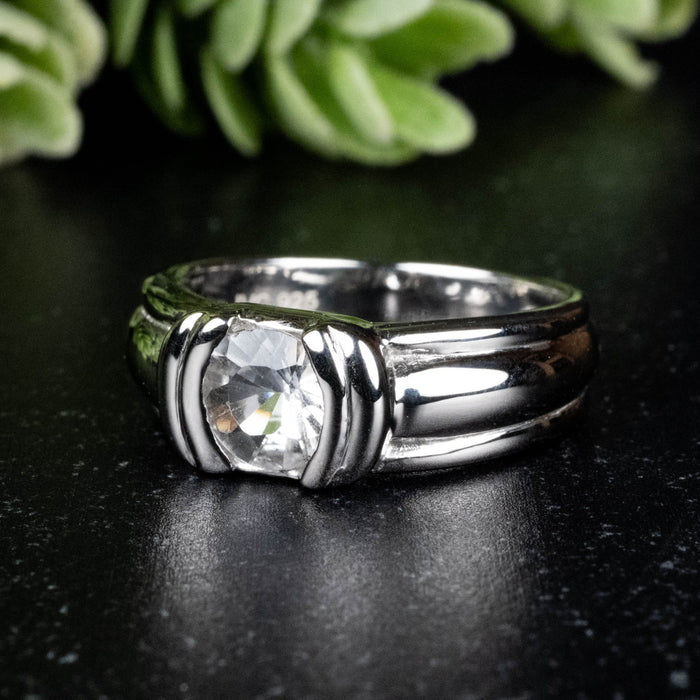 Phenakite Ring 6.20mm 0.80 ct Size 7 - InnerVision Crystals