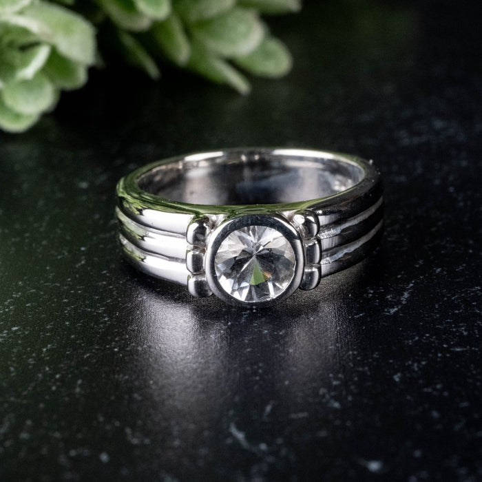 Phenakite Ring 6.25mm 0.85 ct Size 7 - InnerVision Crystals