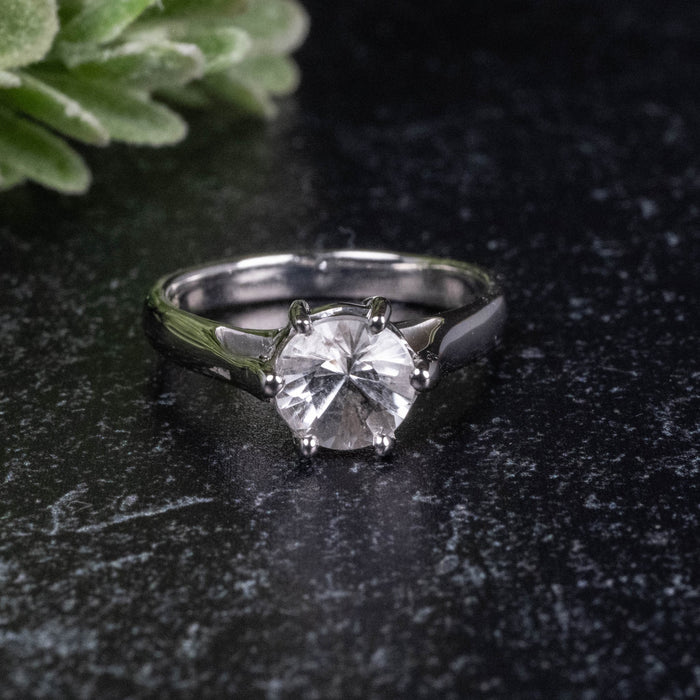 Phenakite Ring 6.60mm 0.90 ct Size 5 - InnerVision Crystals