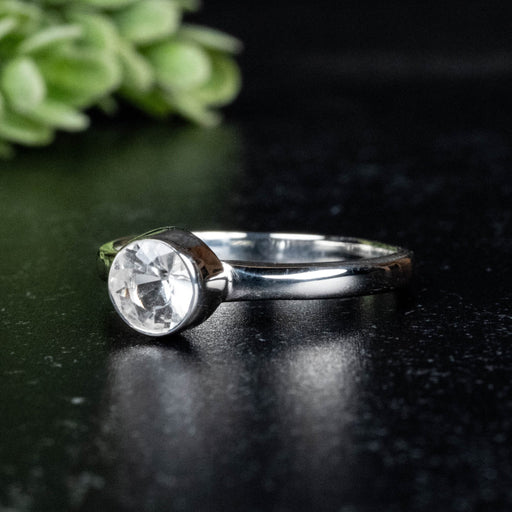 Phenakite Ring 6mm 0.61 ct Size 8 - InnerVision Crystals