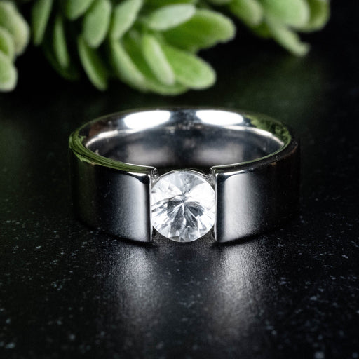 Phenakite Ring 6mm 0.70 ct Size 6.5 - InnerVision Crystals