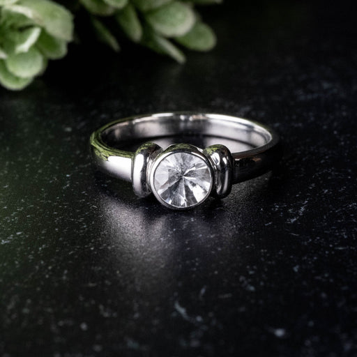 Phenakite Ring 6mm 0.70 ct Size 8 - InnerVision Crystals