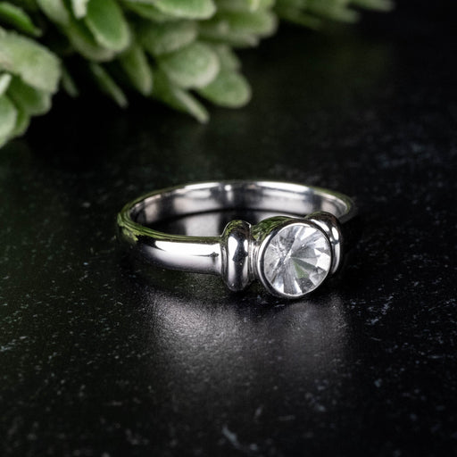 Phenakite Ring 6mm 0.70 ct Size 8 - InnerVision Crystals