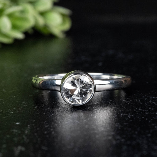 Phenakite Ring 6mm 0.73 ct Size 8 - InnerVision Crystals