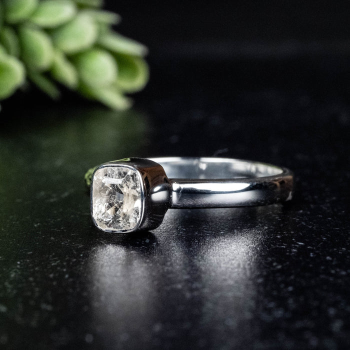 Phenakite Ring 6mm 0.84 ct Size 8 - InnerVision Crystals