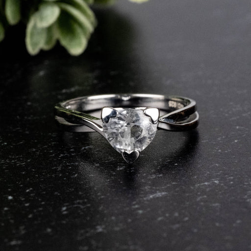 Phenakite Ring 6mm 1 ct Size 7.5 - InnerVision Crystals